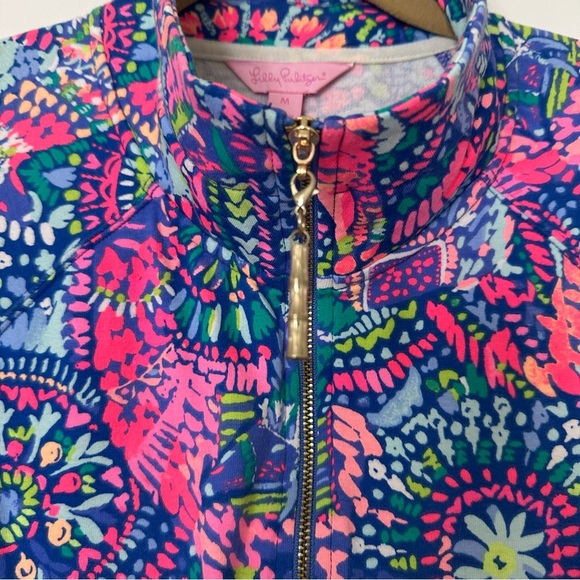Lilly Pulitzer Skipper Popover Half Zip No Prob-Llama Print Womens Medium - Picture 5 of 8